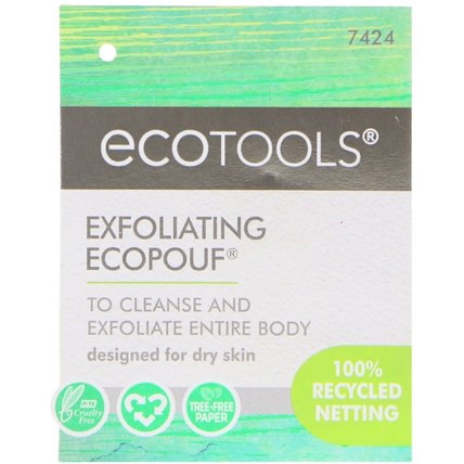 EcoPouf Exfoliating Sponge, 1 Sponge by EcoTools, 洗澡，美容，沐浴海綿和刷子 HK 香港