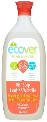 Liquid Dish Soap, Pink Geranium, 25 fl oz (739 ml) by Ecover, 家庭，洗碗，洗碗皂 HK 香港