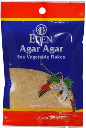 Agar Agar, Sea Vegetables Flakes, 1 oz (28 g) by Eden Foods, 補充劑，各種藻類，瓊脂瓊脂 HK 香港