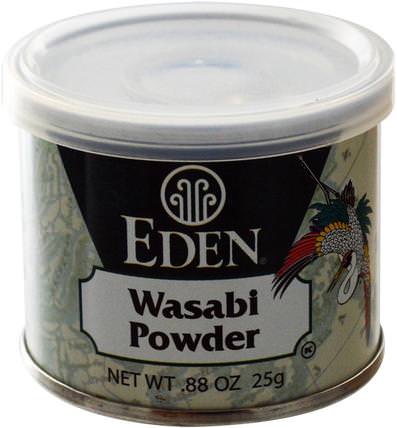 Wasabi Powder.88 oz (25 g) by Eden Foods, 食物，調味品和調味品，排毒，芥末 HK 香港