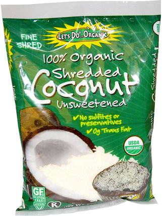 Organic Shredded Coconut, Unsweetened, 8 oz (227 g) by Edward & Sons, 食物，乾果，椰子整個 HK 香港
