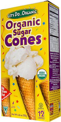 Organic Sugar Cones, 12 Cones, 4.6 (132g) by Edward & Sons, edward＆sons冰淇淋甜筒 HK 香港