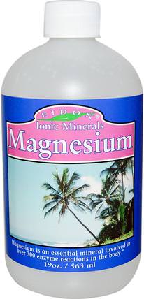 Ionic Minerals, Magnesium, 19 oz (563 ml) by Eidon Mineral Supplements, 補品，礦物質，鎂，液態鎂 HK 香港