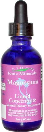 Ionic Minerals, Magnesium, Liquid Concentrate, 2 oz (60 ml) by Eidon Mineral Supplements, 補品，礦物質，鎂，液態鎂 HK 香港