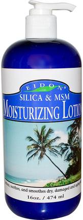 Silica & MSM, Moisturizing Lotion, 16 oz (474 ml) by Eidon Mineral Supplements, 洗澡，美容，潤膚露 HK 香港