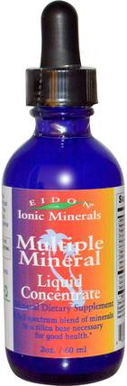 Ionic Minerals, Multiple Mineral, Liquid Concentrate, 2 oz (60 ml) by Eidon Mineral Supplements, 補品，礦物質，液體礦物質 HK 香港