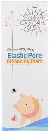 Elastic Pore Cleansing Foam, (120 ml) by Elizavecca, 美容，面部護理，洗面奶 HK 香港