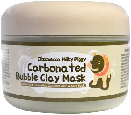 Milky Piggy Carbonated Bubble Clay Mask, 100 g by Elizavecca, 洗澡，美容，面膜，泥面膜 HK 香港