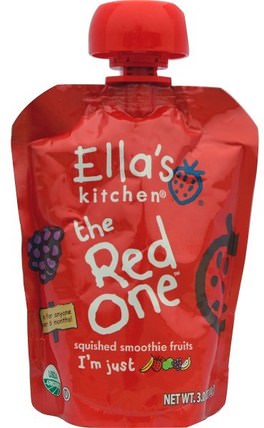 The Red One, Squished Smoothie Fruits, 3 oz (85 g) by Ellas Kitchen, 兒童健康，兒童食品，嬰兒餵養，食物 HK 香港