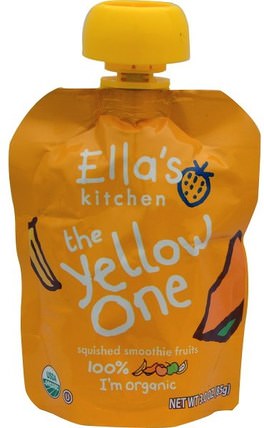 The Yellow One, Squished Smoothie Fruits, 3.0 oz (85 g) by Ellas Kitchen, 兒童健康，兒童食品，嬰兒餵養，食物 HK 香港
