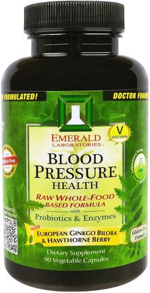 Blood Pressure Health, 90 Veggie Caps by Emerald Laboratories, 健康，血壓 HK 香港