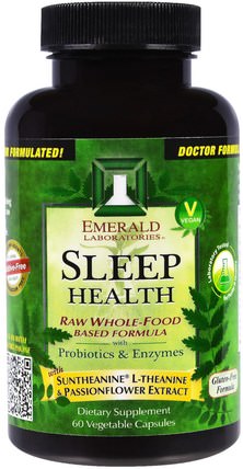 Sleep Health, 60 Veggie Capsules by Emerald Laboratories, 補充，睡覺 HK 香港