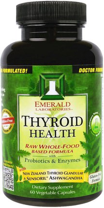 Thyroid Health, 60 Veggie Caps by Emerald Laboratories, 健康，甲狀腺 HK 香港
