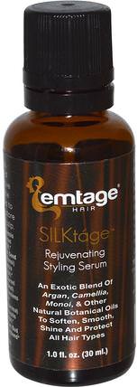 Silktage Rejuvenating Styling Serum, 1.0 fl oz (30 ml) by Emtage Beauty, 浴，美容，摩洛哥堅果，emtage美容旅行大小 HK 香港