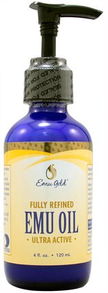 Emu Oil, Fully Refined, Ultra Active, 4 fl oz (120 ml) by Emu Gold, 沐浴，美容，潤膚露，皮膚，鴯oil油 HK 香港