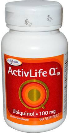 ActivLife Q10, 100 mg, 60 Softgels by Enzymatic Therapy, 補充劑，抗氧化劑，泛醇qh HK 香港