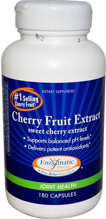 Cherry Fruit Extract, Joint Health, 180 Capsules by Enzymatic Therapy, 補品，水果精華，櫻桃（水果黑野），美容，抗衰老 HK 香港