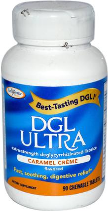 DGL Ultra, Caramel Cream Flavored, 90 Chewable Tablets by Enzymatic Therapy, 補品，健康 HK 香港