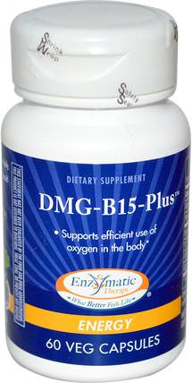 DMG-B15-Plus, Energy, 60 Veggie Caps by Enzymatic Therapy, 維生素，維生素b HK 香港