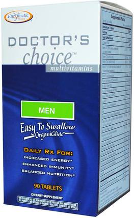 Doctors Choice Multivitamins, Men, 90 Tablets by Enzymatic Therapy, 維生素，男性多種維生素 HK 香港