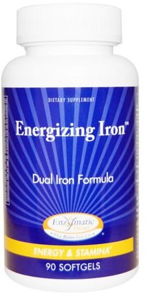 Energizing Iron, Dual Iron Formula, 90 Softgels by Enzymatic Therapy, 補品，礦物質，鐵 HK 香港