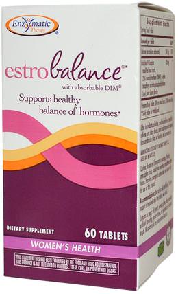 EstroBalance with Absorbable DIM, 60 Tablets by Enzymatic Therapy, 補品，健康，女性 HK 香港