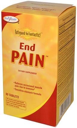 Fatigued to Fantastic!, End Pain, 90 Tablets by Enzymatic Therapy, 補品，健康 HK 香港