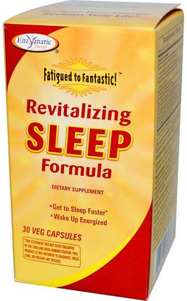 Fatigued to Fantastic! Revitalizing Sleep Formula, 30 Veggie Caps by Enzymatic Therapy, 補充，睡覺 HK 香港