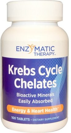 Krebs Cycle Chelates, 100 Tablets by Enzymatic Therapy, 補品，礦物質，鋅 HK 香港