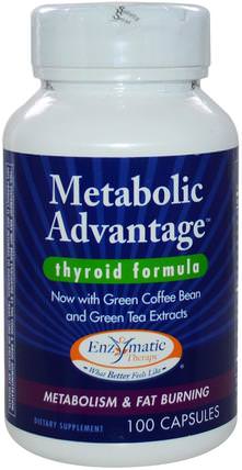 Metabolic Advantage, Thyroid Formula, 100 Capsules by Enzymatic Therapy, 補品，健康 HK 香港
