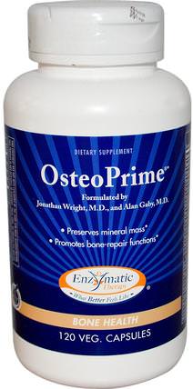 OsteoPrime, Bone Health, 120 Veggie Caps by Enzymatic Therapy, 補品，健康，骨骼 HK 香港