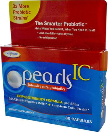 Pearls IC, Intensive Care Probiotics, 30 Capsules by Enzymatic Therapy, 補充劑，益生菌 HK 香港