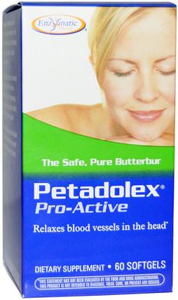 Petadolex, Pro-Active, 60 Softgels by Enzymatic Therapy, 健康，抗壓力，補品 HK 香港