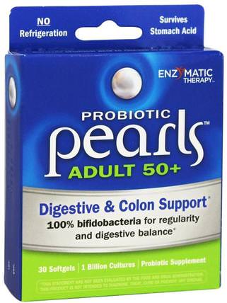 Probiotic Pearls Adult 50+, 30 Softgels by Enzymatic Therapy, 補充劑，益生菌 HK 香港