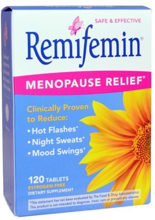 Remifemin, Menopause Relief, 120 Tablets by Enzymatic Therapy, 補品，健康，女性 HK 香港