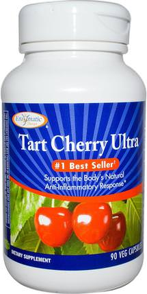 Tart Cherry Ultra, 90 Veggie Caps by Enzymatic Therapy, 補品，水果提取物，櫻桃（水果黑野） HK 香港