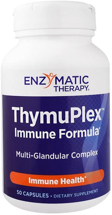 ThymuPlex, Immune Formula, 50 Capsules by Enzymatic Therapy, 補品，健康，免疫支持 HK 香港