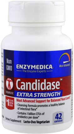Candidase, Extra Strength, 42 Capsules by Enzymedica, 健康，排毒 HK 香港