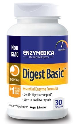 Digest Basic, Essential Enzyme Formula, 30 Capsules by Enzymedica, 補充劑，消化酶 HK 香港