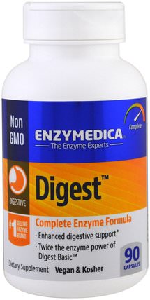 Digest, Complete Enzyme Formula, 90 Capsules by Enzymedica, 補充劑，酶 HK 香港