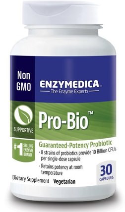 Pro Bio, Guaranteed Potency Probiotic, 30 Capsules by Enzymedica, 補充劑，益生菌，穩定的益生菌 HK 香港