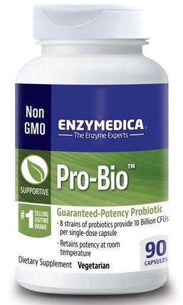 Pro-Bio, Guaranteed Potency Probiotic, 90 Capsules by Enzymedica, 補充劑，益生菌，穩定的益生菌 HK 香港