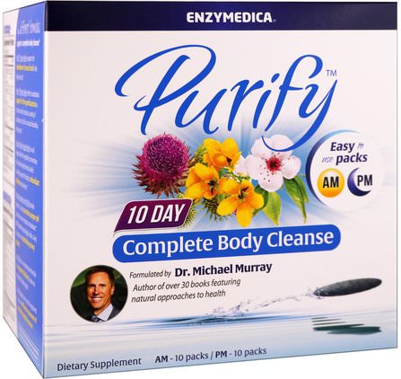 Purify, 10 Day Complete Body Cleanse, AM 10 Packs / PM - 10 Packs by Enzymedica, 健康，排毒 HK 香港