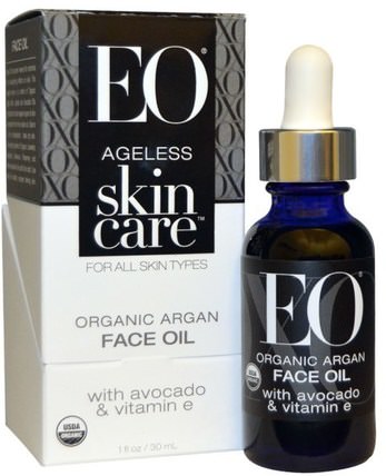 Ageless Skin Care, Organic Argan Face Oil, 1 fl oz (30 ml) by EO Products, 美容，面部護理，皮膚，沐浴，摩洛哥堅果面部護理 HK 香港