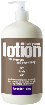 Everyone Lotion for Everyone and Every Body, Lavender + Aloe, 32 fl oz (960 ml) by EO Products, 洗澡，美容，潤膚露 HK 香港