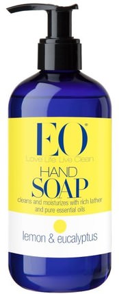 Hand Soap, Lemon & Eucalyptus, 12 fl oz (355 ml) by EO Products, 洗澡，美容，肥皂 HK 香港