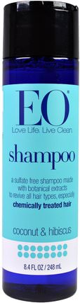 Shampoo, Coconut & Hibiscus, 8.4 fl oz (248 ml) by EO Products, 洗澡，美容，洗髮水，頭髮，頭皮，護髮素 HK 香港