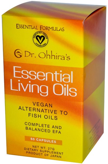 健康 - Dr. Ohhiras, Essential Formulas Essential Living Oils, 60 Capsules