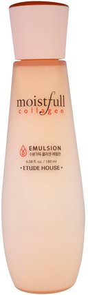Moistfull Collagen Emulsion, 6.08 fl oz (180 ml) by Etude House, 洗澡，美容，骨骼，骨質疏鬆症，膠原蛋白 HK 香港
