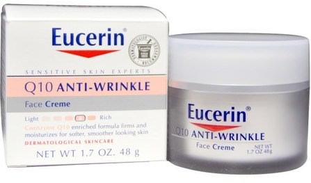 Q10 Anti-Wrinkle Face Creme, 1.7 oz (48 g) by Eucerin, 美容，面部護理，eucerin面部護理，皺紋霜 HK 香港